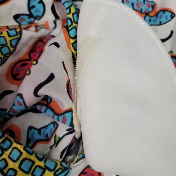 90s Deadstock Dockers By Levis Sugar Shack Short Slv Button Tropical Fruit Shirt - Picture 9 of 11